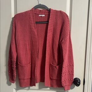 Maurices Rose Knit Open Cardigan